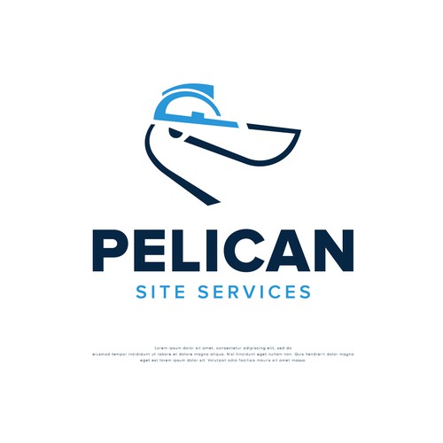 Pelican logo with the title 'Pelican Construction Logo'