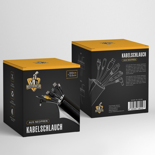 Packet packaging with the title 'package and Logo design'