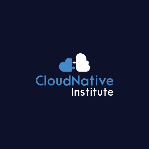 Cloud computing logo with the title 'Logo concept for CloudNative Institute.'