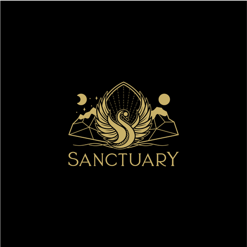 Yoga studio design with the title 'Logo for Sanctuary Yoga Zurich'