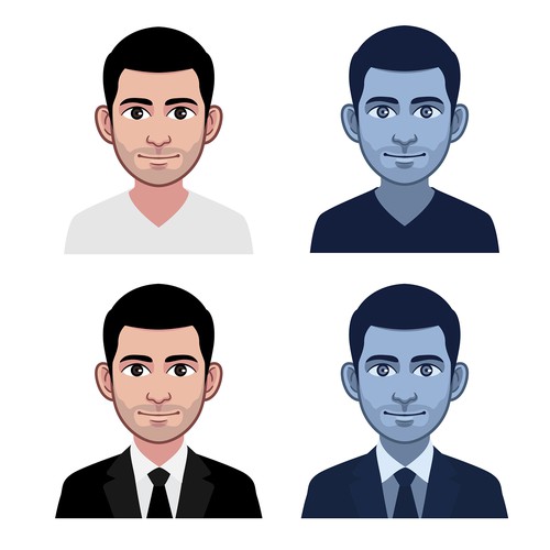 Profile design with the title 'Avatar Design Concept for "Mektoube" App'