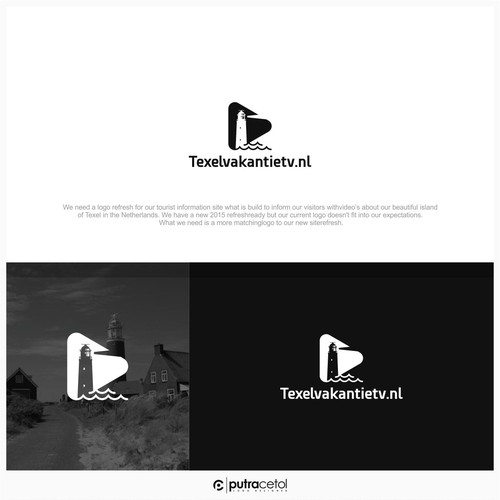 Lighthouse logo with the title 'Texelvakantietv'