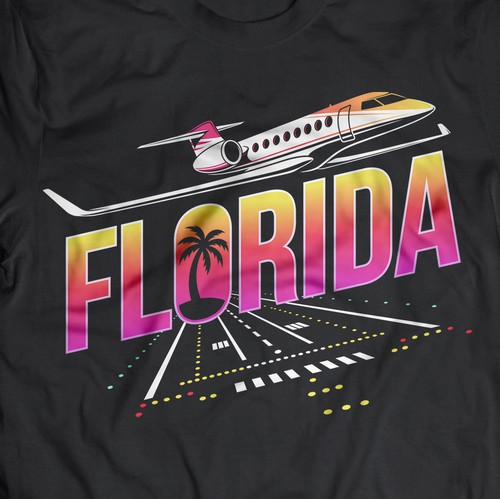 Miami design with the title 'T-shirt Design'
