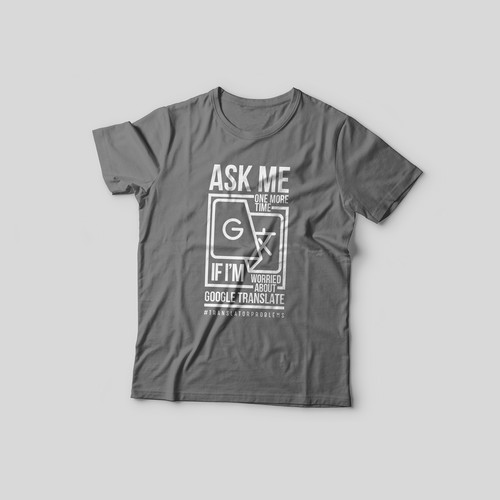 White t-shirt with the title 'T-Shirt design'