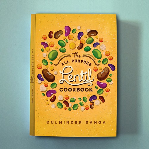 Food book cover with the title 'Lentil Cookbook'