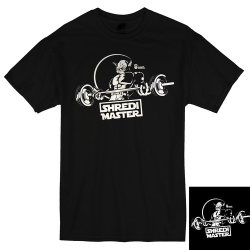 Fitness t-shirt with the title 'Shredi Master'