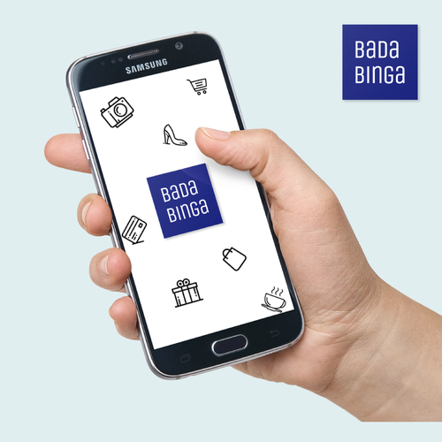 Gift box design with the title 'Logo for BadaBinga an eCommerce website'