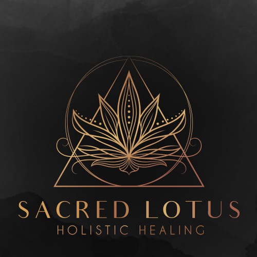 Lotus design with the title 'Sacred Lotus logo'