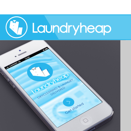 Dry cleaner logo with the title 'Logo for Laundryheap'