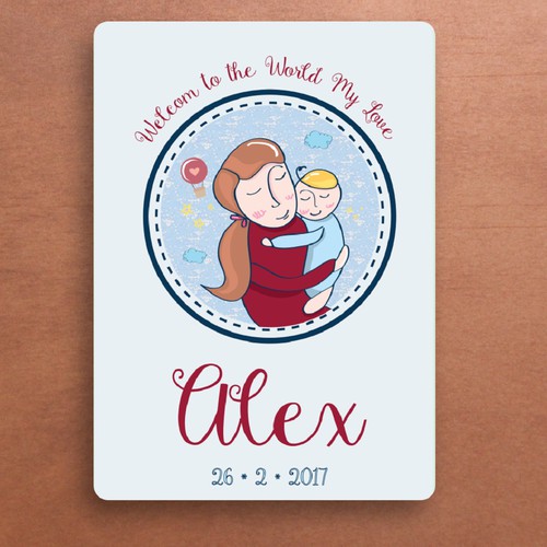 Announcement design with the title 'Baby Announcemtent '