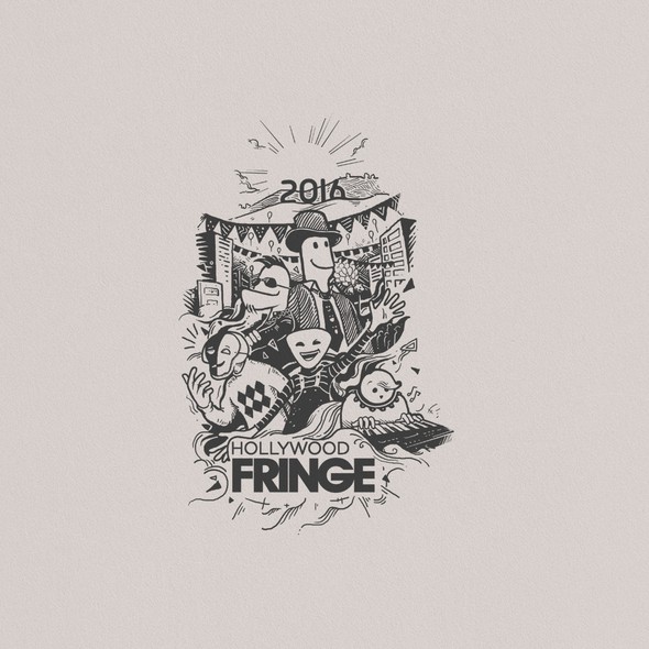 Festival t-shirt with the title 'T-shirt design for hollywood fringe'