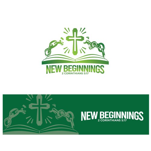 Bible logo with the title 'New Beginnings'