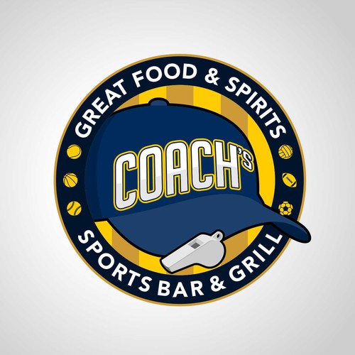 Bar and restaurant design with the title 'Logo for Sports Bar & Grill'