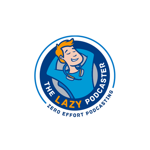 Lazy logo with the title 'Fun logo for a podcasting course site'