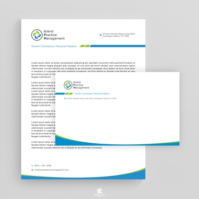 Island Practice Management Letterhead and Envelope Design