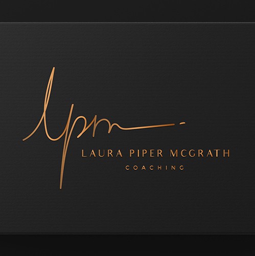 Signature design with the title 'An elegant and handwritten initials based logo design for a coaching business helping professional women'