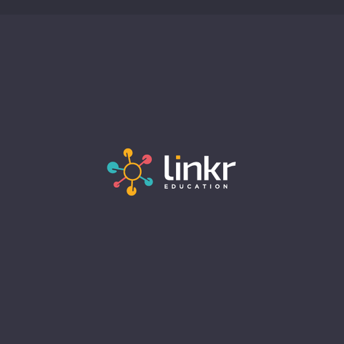 Circle logo with the title 'Colorful logo for LINKR EDUCATION'