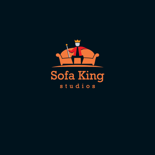 Sofa design with the title 'Logo Illustration'