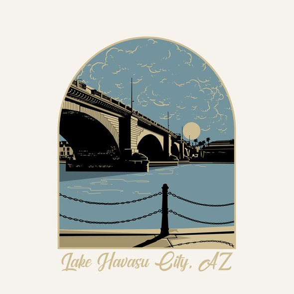 Fashion t-shirt with the title 'Lake havasu city, AZ'
