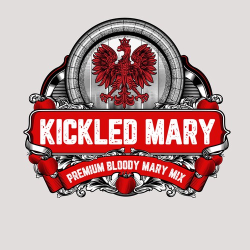 Vintage modern logo with the title 'kickled mary logo'