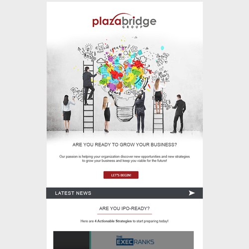 Responsive design with the title 'Responsive Mailchimp email template'