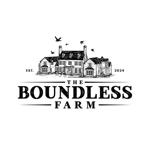 Farmhouse design with the title 'The boundless farm'