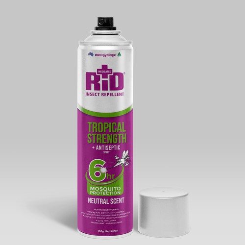 Spray bottle design with the title 'Design Label Bottle'