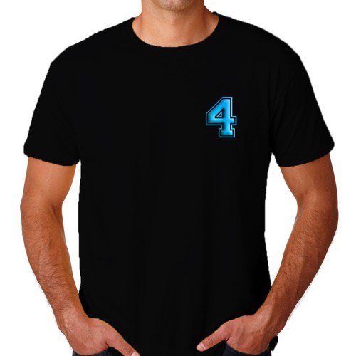 Golf t-shirt with the title 'Simple Number 4 Logo for Golf Apparel'