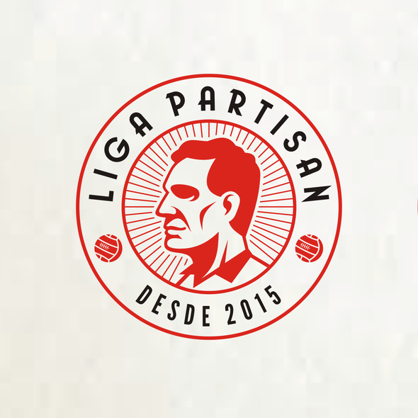 Soccer ball logo with the title 'Create a logo for the new world of football: Liga Partisan'