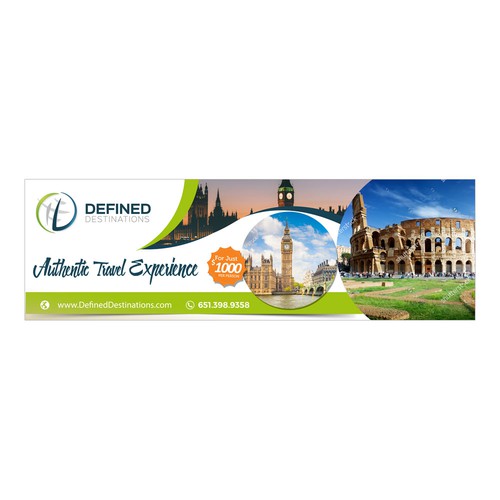 Backdrop design with the title 'banner for travel '