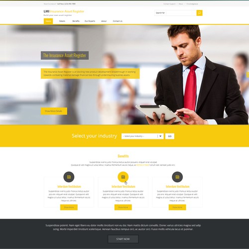 Professional website with the title 'Simple Web App for Insurance Company'