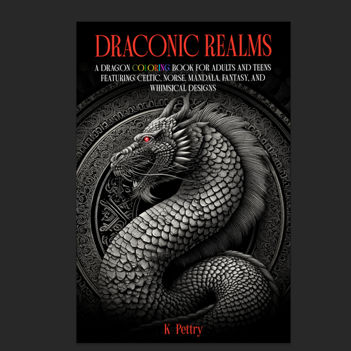 Coloring design with the title 'Book cover desing '