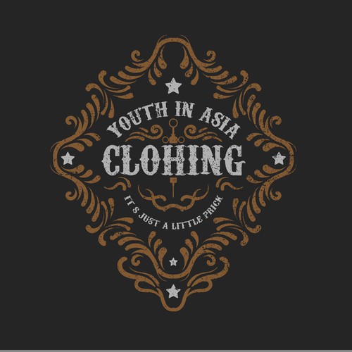 Symmetrical design with the title 'Vintage t-shirt design'