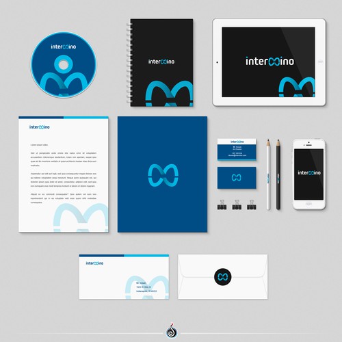 M logo with the title 'A nice logo for modern brand representing infinity '