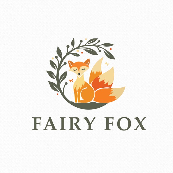 Red fox design logo with the title 'Fairy Fox'