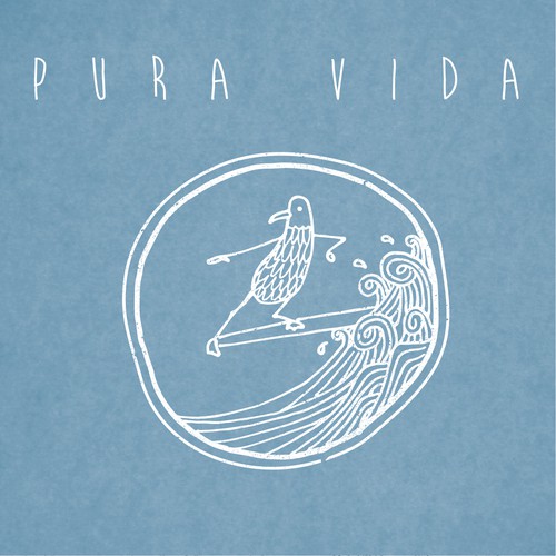 Flowing design with the title 'Logo concept for surfing supply and lifestyle shop'