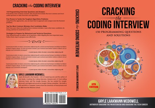 Programming book cover with the title 'Cover for next edition of Amazon's #1 Best-Selling Interview Book'