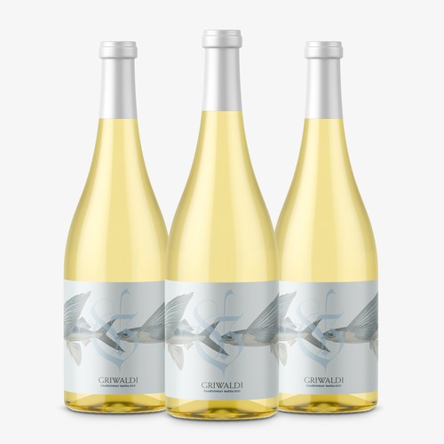 Winner label with the title 'GRIWALDI Charnonnay Garda'