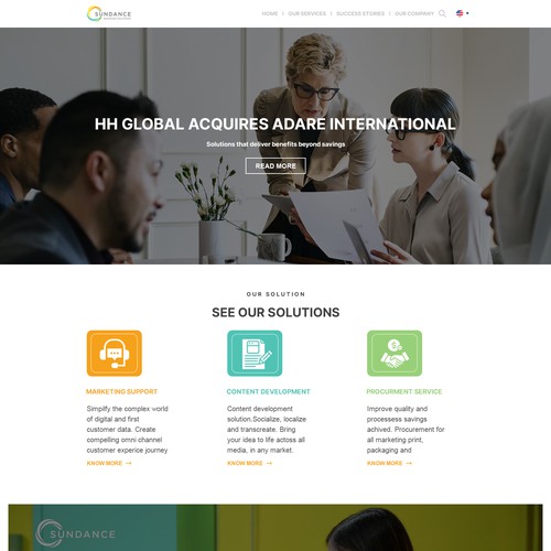 Corporate website with the title 'B2B Print Service Website for Existing Brand'