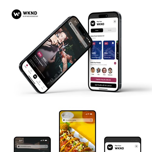 UI design with the title 'WKND Mobile App'