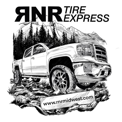 Truck t-shirt with the title 'Truck illustration t-shirt'