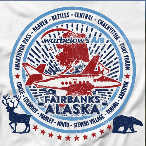 Bear t-shirt with the title 'Alaskan Air Travel T-shirt'