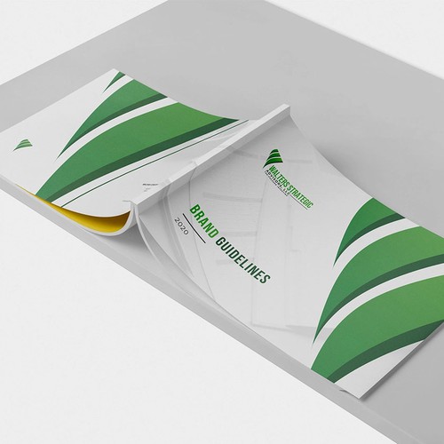 Style guide design with the title 'Brand Guide for Financial Brand'