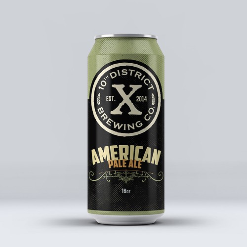 Beer packaging with the title 'Beer Can, Label Design'
