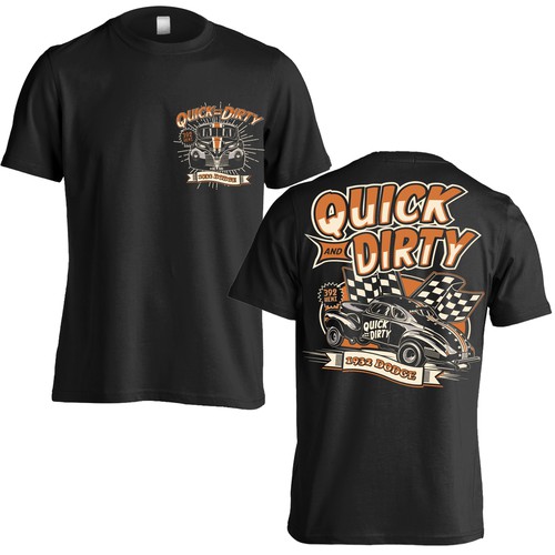 Hot rod design with the title 'hot rod drag tshirt'