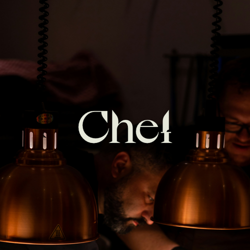 Content design with the title '"Chef" Logo Concept'