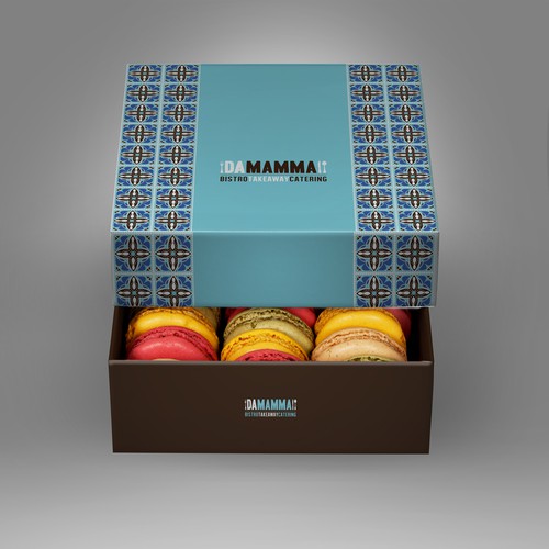 Brown packaging with the title 'Create the next product packaging for DA Mamma'