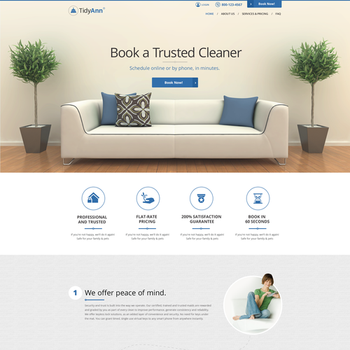 Cleaning website with the title 'Create a Converting Home Page for a Home Cleaning Company'