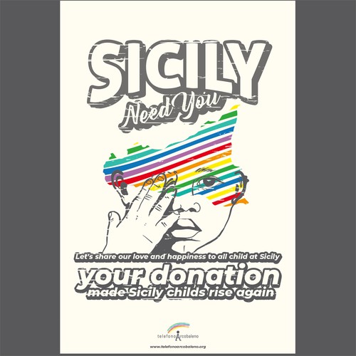 Community artwork with the title 'Covid-19 : Food emergency Sicily illustration needed'