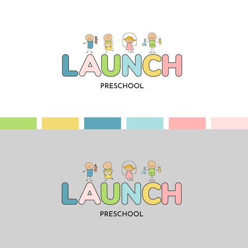 Preschool design with the title 'Launch Preschool'